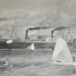 Steamship in Boston Harbor